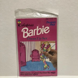 NEW Vintage 1989 BARBIE Dress Up Set COLORFORMS Travel PAK Factory Sealed bin10 - Picture 1 of 4