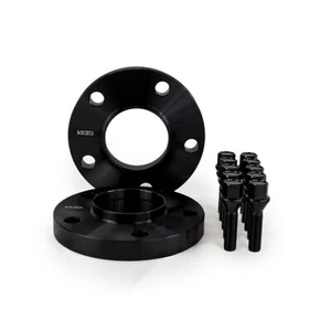 Fit BMW Black Hubcentric 15mm Wheel Spacers & Bolts 72.6 5x120 F10 F20 F30 F31 - Picture 1 of 6