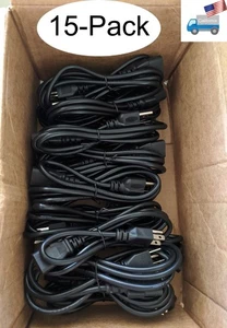 15-pack NEW 3-Prong 5ft AC Power Cords: Scanner, Computer, PC Monitor, ATX PSU - Picture 1 of 10