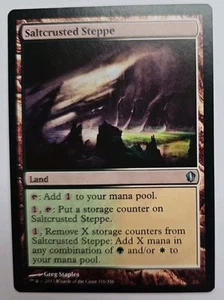 MTG Magic The Gathering Card Saltcrusted Steppe Land Commander 2013 - Picture 1 of 2