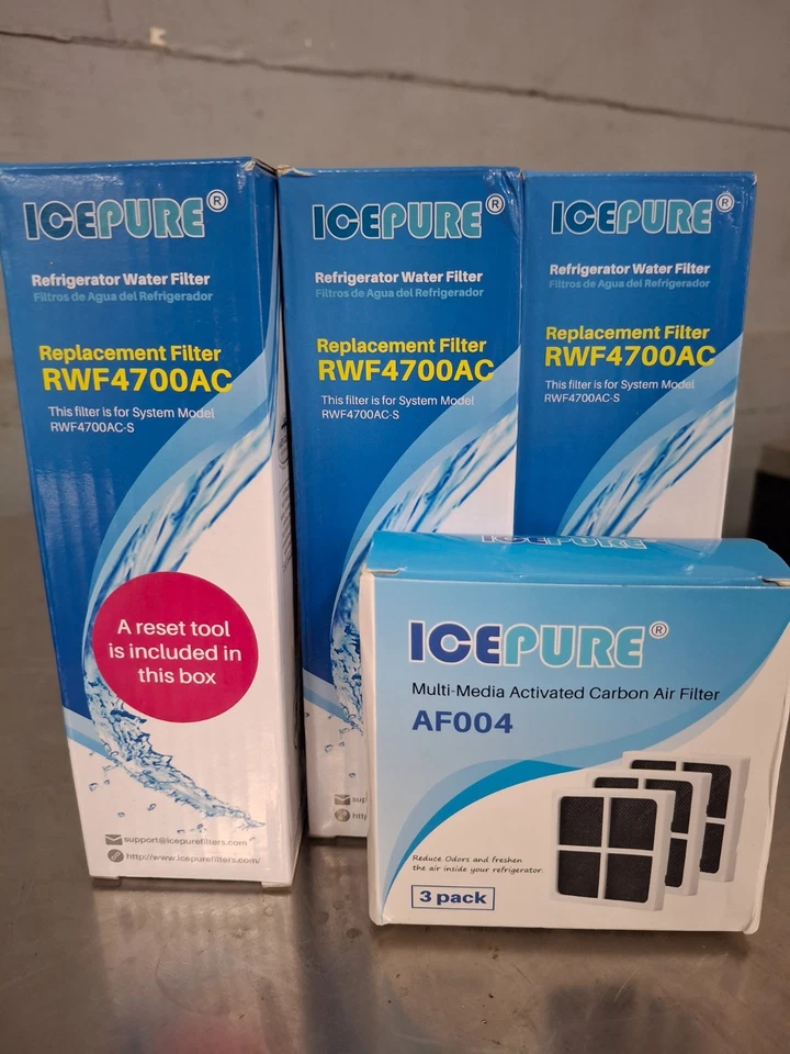Ice Pure Refrigerator Filter, RWF4700AC, 3 Pack, for LG LT1000P (NEW SEALED) - Image 1 of 1