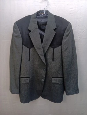 Chaqueta de traje occidental Circle S Boise gris jaspeado para hombre 48 larga Foto 1 de 4