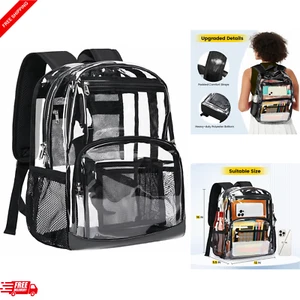 Mochila Transparente Mochila Transparente de Pvc Resistente Con Correa Reforzada - Imagen 1 de 8