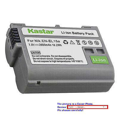 Kastar Replacement battery for Nikon EN-EL15a...