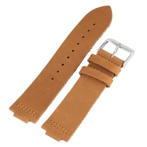 22MM/23MM Natural Wooden Watch Band Black/Brown/Blue Leather Strap Bracelet - Picture 1 of 17