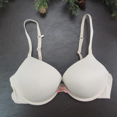 Sujetador Xhilaration 34C Beige Acolchado Push-Up Cierre Ajustable Espalda Foto 1 de 4