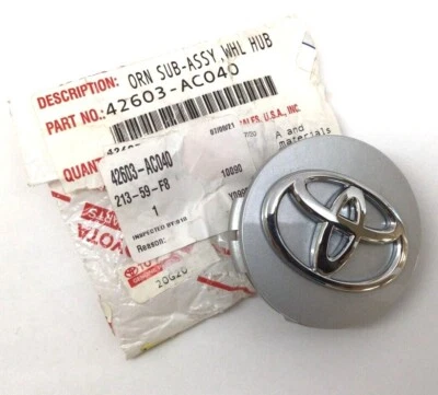 2007 2008 Toyota Solara Wheel Center Cap silver chrome new OEM 42603-AC040 - Image 1 of 4