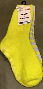New W/Tags. Crayola x Kohls 2 Pair kids socks Size 7-8.5. Lime Green And Blue. - Picture 1 of 5