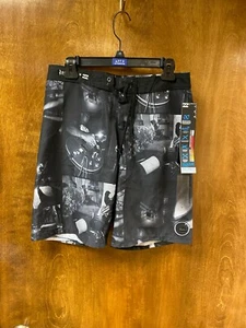 NWT Billa Bong Black and white men's swim/activewear  Men's Shorts .Size W-30" - Picture 1 of 2