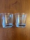Four Roses Bourbon Whiskey Glasses with Embossed Rose on Bottom Qty. 2 - 3 1/2"