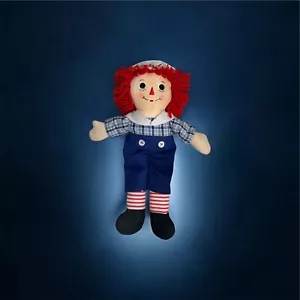 Raggedy Andy Plush Cloth Doll 17” Blue Plaid Knickers Aurora Hasbro Classic Toy - Picture 1 of 6