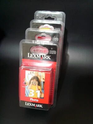 LEXMARK 31 PHOTO GENUINE INK CARTRIDGE x4 BUNDLE LOT BRAND NEW FULLY SEALED - Image 1 of 4