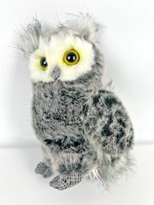 Great Horned 9” Realistic Owl Plush Figure Stuffed Animal Bird, By Aurora - Picture 1 of 9
