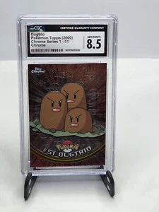 2000 TOPPS CHROME POKEMON SERIES 1 CHROME DUGTRIO #51 CGC 8.5 MINT - Picture 1 of 3