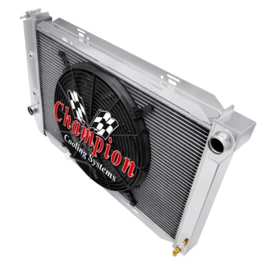 WR Champion 2 Row Radiator W/ 16" Fan for 1969 - 1971 Ford LTD V8 Engine #EC381 — 第 1/4 张图片