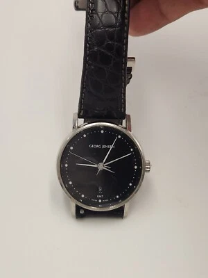 Georg Jensen Men's Dual Time Watch # 519 - Black Dial - KOPPEL  - Image 1 of 4