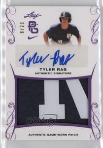 2017 Leaf Perfect Game National Showcase Purple /20 Tyler Ras #PA-TR1 Patch Auto