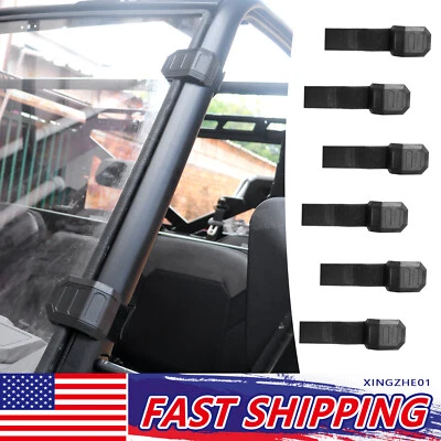 For Polaris RZR XP Can-Am Maverick 6PCS UTV Universal Windshield Clamp Strap Kit - Изображение 1 из 4