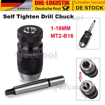 1-16mm Bohrfutter B16 Schnellspannbohrfutter mit Kegeldorn MK2 Austreiblappen - Bild 1 von 4