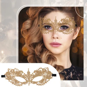 Women's Lace Masquerade Mask Vintage Venetian Eyes Masks Halloween Mascarade - Picture 1 of 6