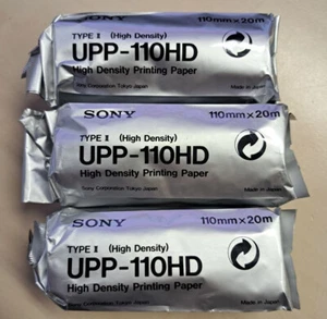 Lot de 3 Sony UPP 110HD High density printing paper 110mm x 20m - Photo 1/1
