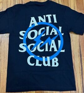 Anti Social Social Club T Shirt Blue Fragment Small S 100% AUTHENTIC Canceled