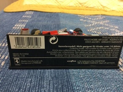 Minichamps Ferrari 126 C2 Didier Pironi Rare 1/43 F1 codice 430 820028 - Immagine 1 di 3