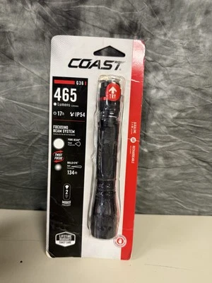 Linterna portátil LED de doble alimentación batería Coast G36 465 lúmenes B18 Foto 1 de 4