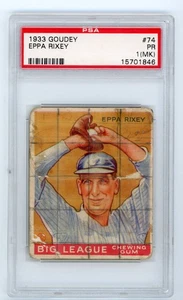 1933 Goudey EPPA RIXEY #74 Big League Chewing Gum Vintage Baseball PSA 1 MK - Picture 1 of 3