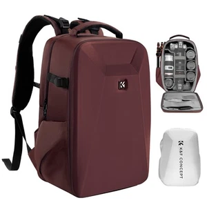 K&F Concept Camera Gear Backpack Bag Mirrorless Waterproof Photography Hardshell - Picture 1 of 8