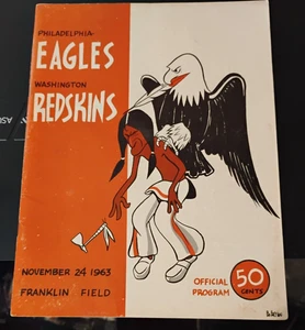 11/24/1963 Washington Redskins vs. Philadelphia Eagles Program exc. -near mint - Picture 1 of 3