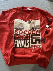 Vintage 1990s USA Soccer Kids SweatShirt Made In USA Large Red - Picture 1 of 7