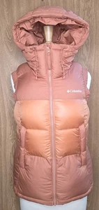 Columbia Pike Lake II Insulated Vest Hooded Puffer Peach - Size Small MSRP $150 - Picture 1 of 7
