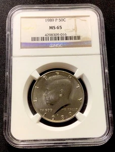 1989 P Kennedy Half Dollar NGC MS 65! ENN Coins - Picture 1 of 2