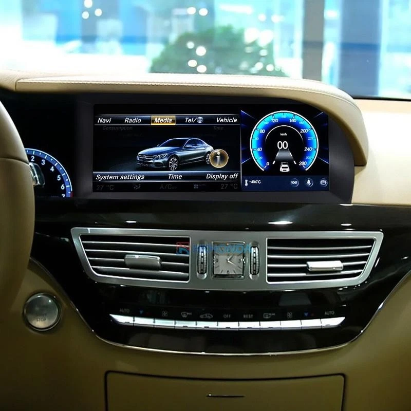 Android 11 Car GPS Radio Video Wireless Carplay For Mercedes Benz S Class W221 - Image 1 of 1