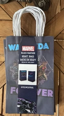 Nuevo en Paquete Bolsas Marvel Pantera Negra Papel Fiesta de Cumpleaños Favor (8) Foto 1 de 3