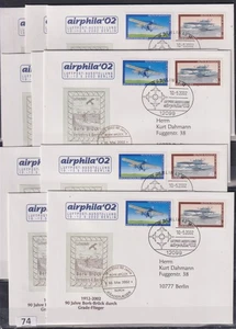 // GERMANY 2002 - 10 FDC - PLANES - Picture 1 of 1