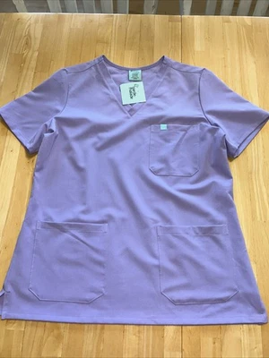 Garde Malade Women’s Lavender Scrub Top NEW Size Large - Image 1 of 3