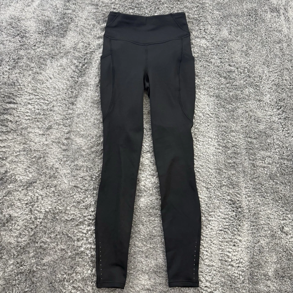 Lululemon Women Fast HR Tight 25” Nulux BLK Black LW5BXQS Size 20