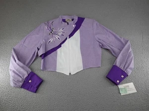 Vintage 1849 Authentic Ranchwear Jacket Womens Small Purple Western Floral Rodeo - Picture 1 of 13