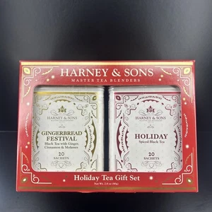 NEW SEALED Harney & Sons Holiday Variety 2-Pack 20ct Tins Spiced Black Tea 09/26 - Picture 1 of 4