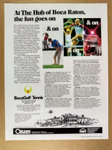 1988 Boca Golf & Tennis Country Club Community Vintage Print Ad - Bild 1 von 1
