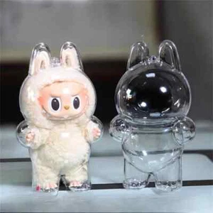 Estuche protector de almacenamiento de acrílico de 1 pieza bolsa de exhibición de muñecas de felpa fiesta Labubu - Imagen 1 de 22