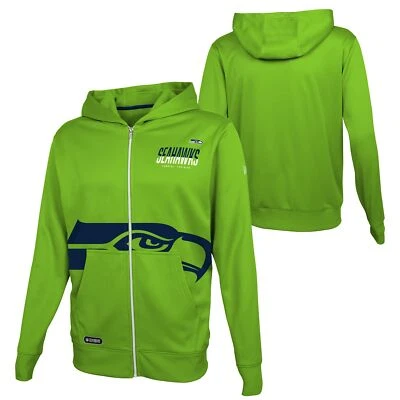 Sudadera con capucha New Era NFL para hombre Seattle Seahawks Drill cremallera completa Foto 1 de 3