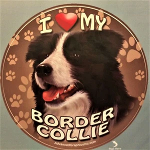 Border Collie Sticker - I Love My Border Collie - 5" Indoor/Outdoor Sticker NEW  - Picture 1 of 3
