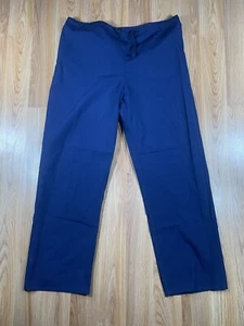 Crest Unisex Style 114 33 Navy Blue Cotton Blend Scrub Pants Nursing Size M - Picture 1 of 12