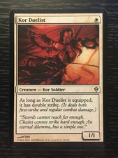 MTG 1x Kor Duelist Creature White Zendikar Magic the Gathering Card