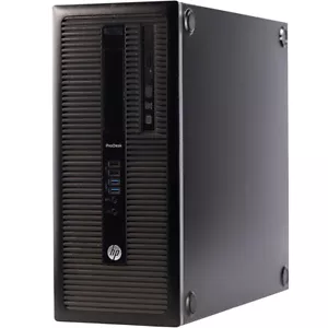 HP Desktop i5 Computer Windows 10 SFF 8GB RAM 256GB SSD Wi-Fi DVD/RW - Picture 1 of 6