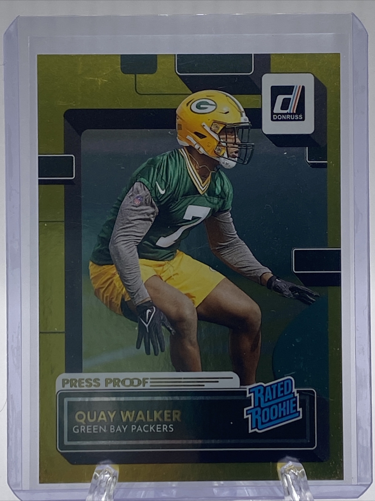 2022 Donruss QUAY WALKER /50 Rated Rookie Press Proof Gold 356 Green Bay Packers