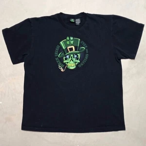 T-shirt vintage St. Patrick's Day Y2K When Irish Eyes are Smiling Green Skull XL - Foto 1 di 9